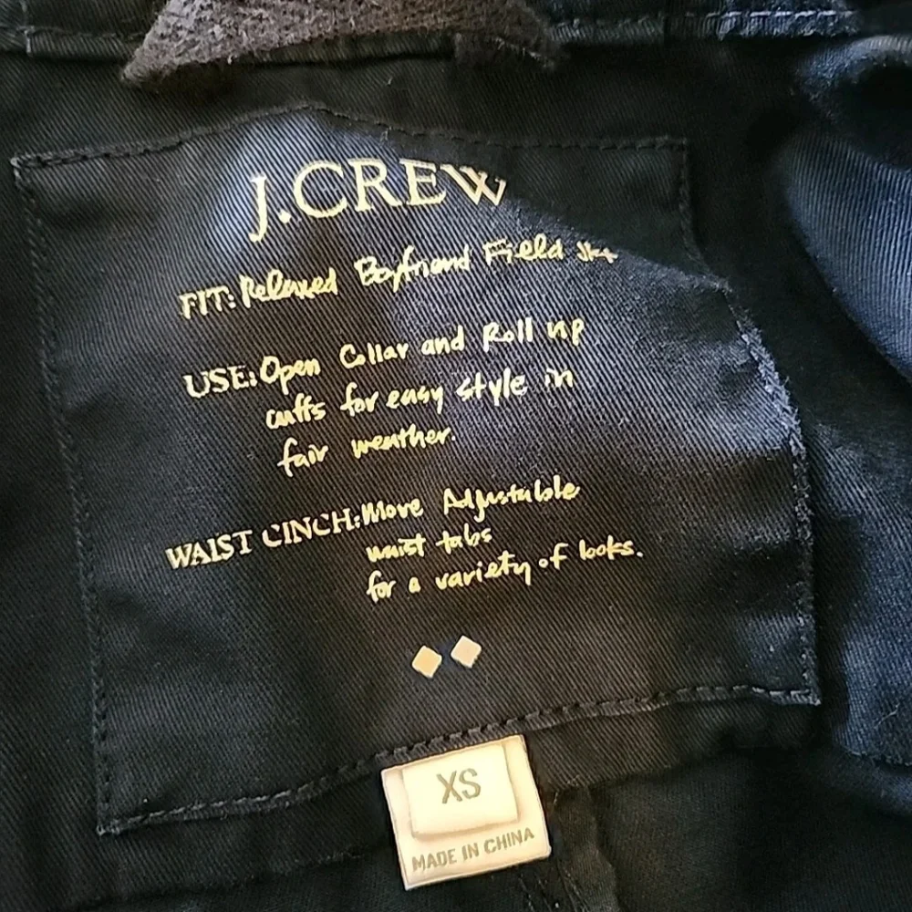 J. Crew Blue Relaxed Fit Boyfriend Field Jacket Size XS Preppy Heritage Military